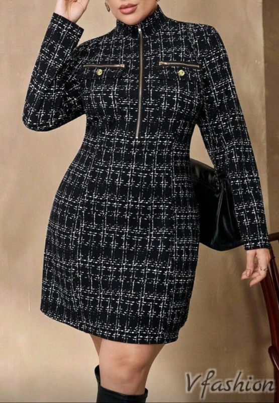 Рокля по тялото с цип