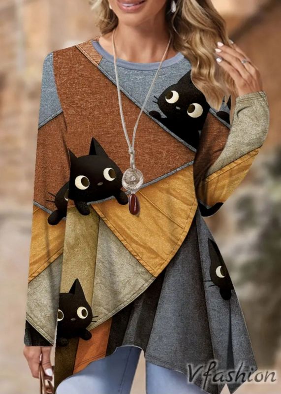 Асиметрична туника с котета