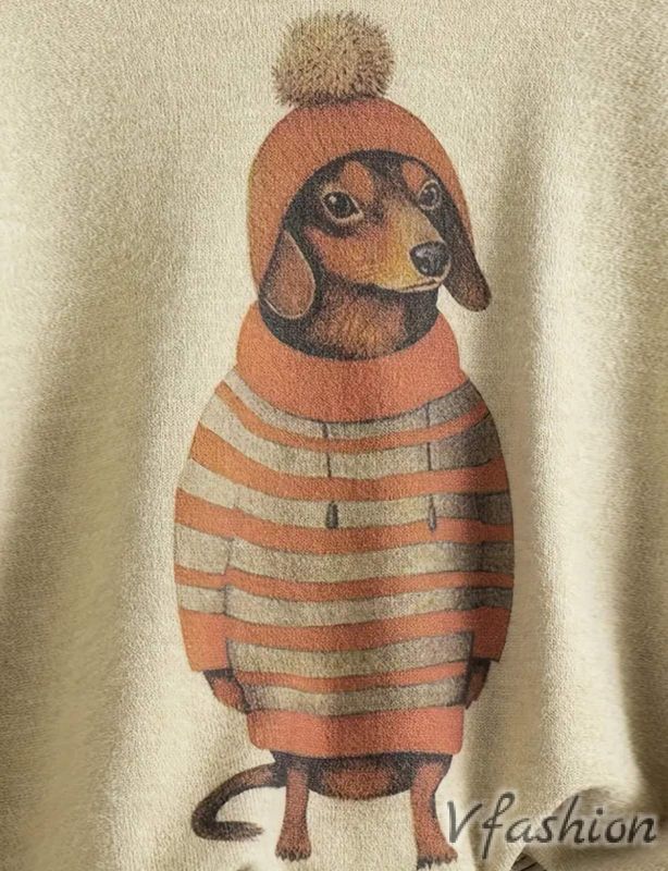 Пуловер с дакел