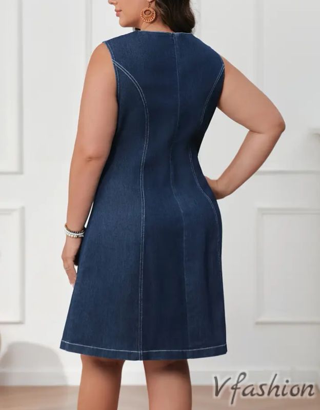 Дънкова рокля/сукман с колан