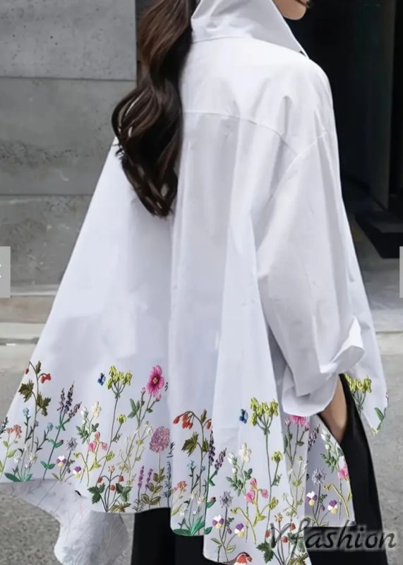 Асиметрична риза на цветя
