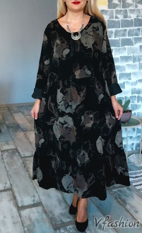 Джинсова рокля с джобове