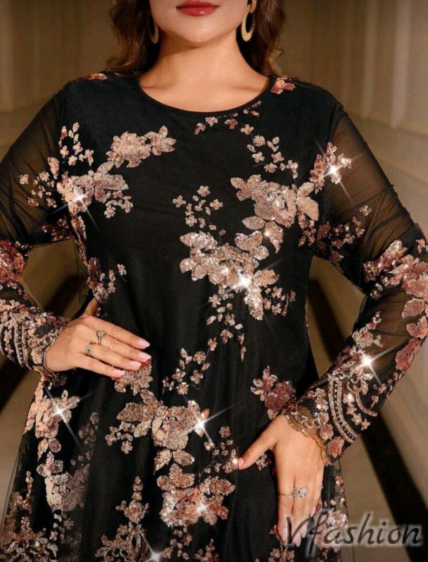 Официална рокля с тюл с пайети