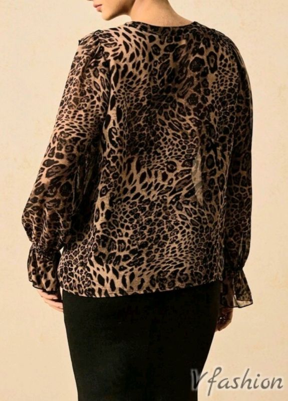 Риза с леопардов принт 