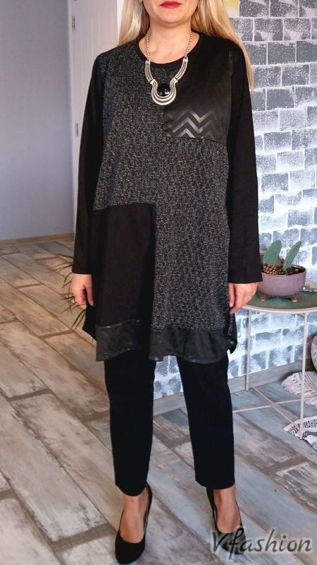 Елегантна туника със сребристи нишки