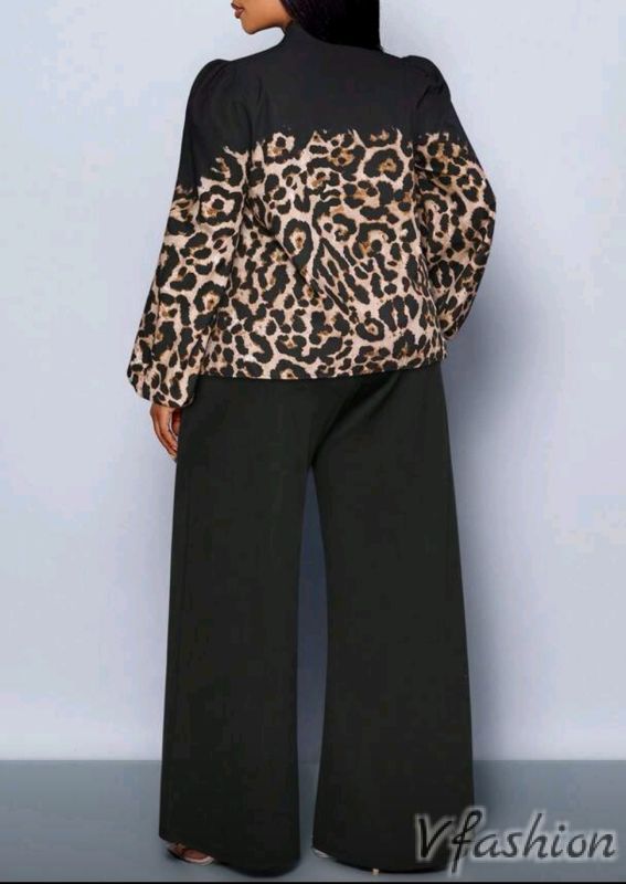 Комплект панталон и блуза с леопардов принт