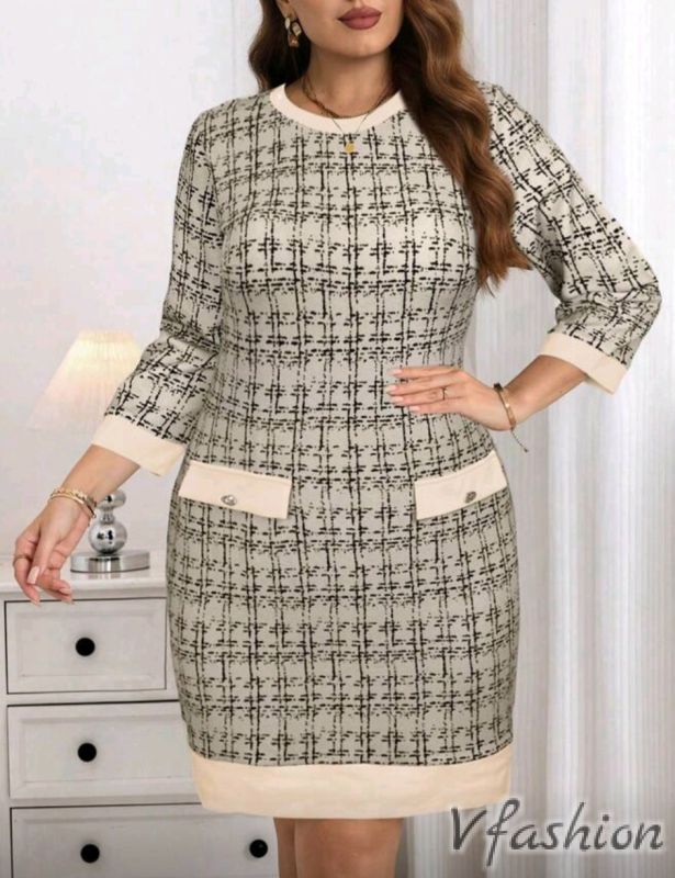 Права рокля с принт