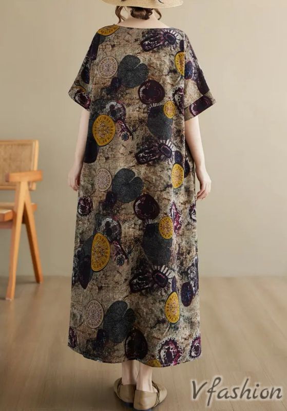 Рокля с джобове и арт принт