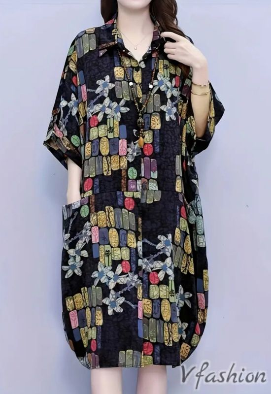 Дълга риза с джобове