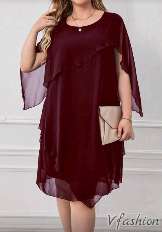 Шифонена рокля - бордо