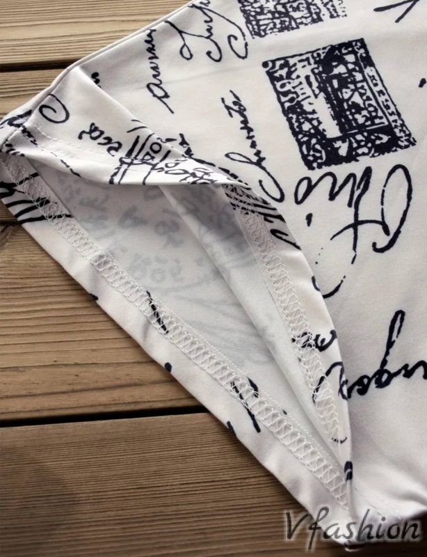 Еластична блуза с принт надписи