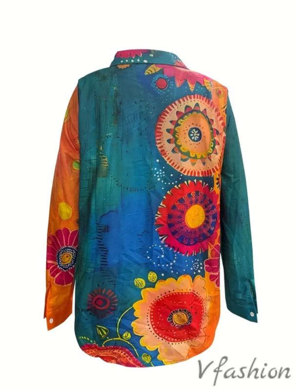 Риза с бохо принт