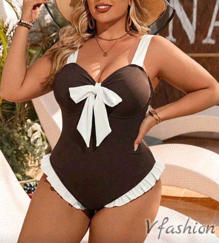 Цял бански с панделка