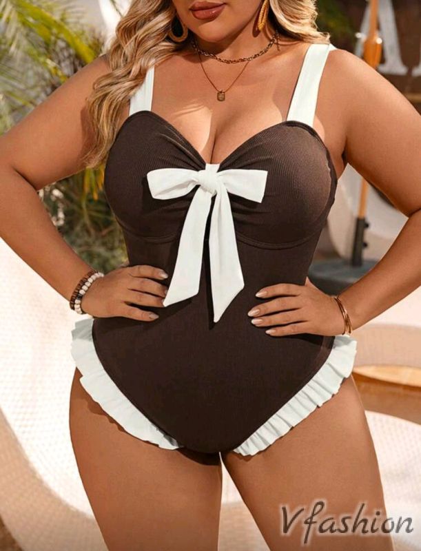 Цял бански с панделка